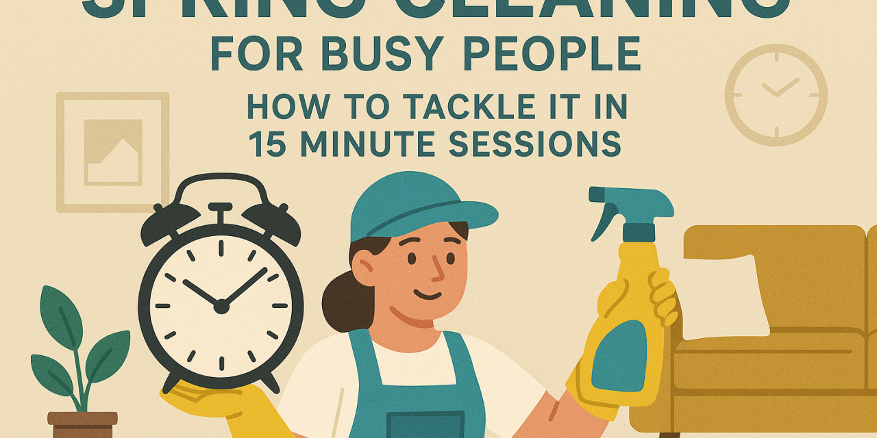 Spring Cleaning for Busy People: How to Tackle It in 15 Minute Sessions